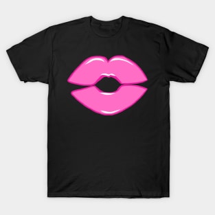 Full lips girlie lips kissing mouth red mouth lip T-Shirt